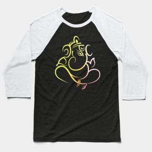 Ganesh Indian Elephant God Baseball T-Shirt